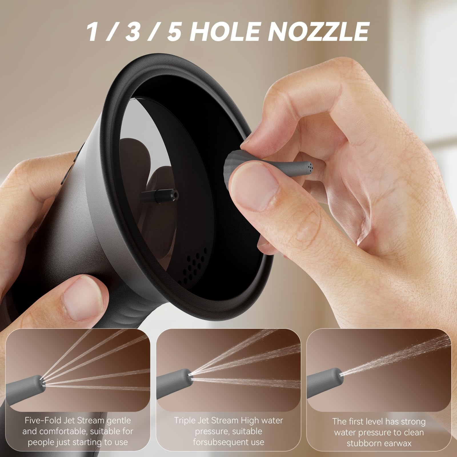 GOLFOEE Ear Wax Removal — Upgraded Electric Ear Cleaner with Safe Pressure Modes