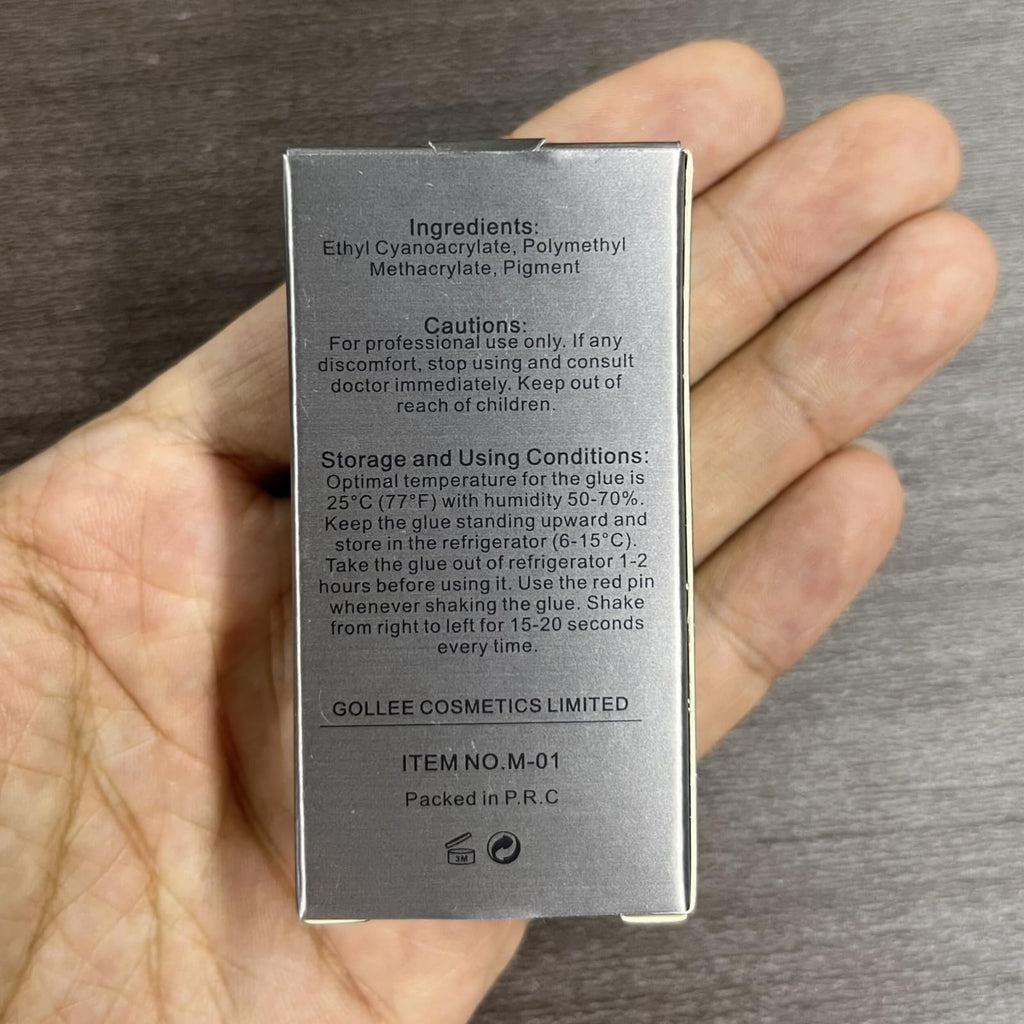 Golleepro Eyelash Extension Glue — 0.5 Sec Fast Dry, 6-8 Week Retention, Waterproof, Professional Use Only