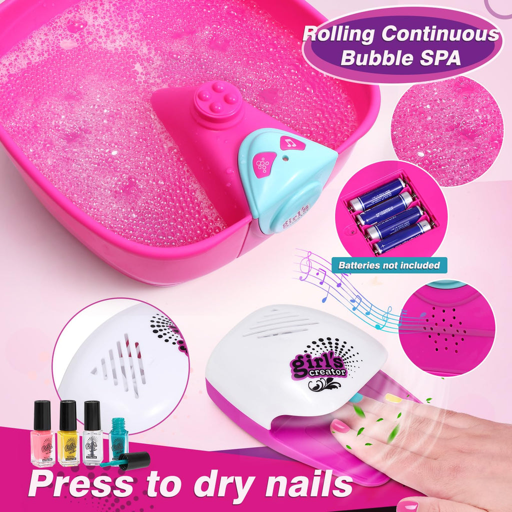 Golray Kid Foot Spa & Nail Kit – Fun At-Home Spa Set for Girls Aged 5–12