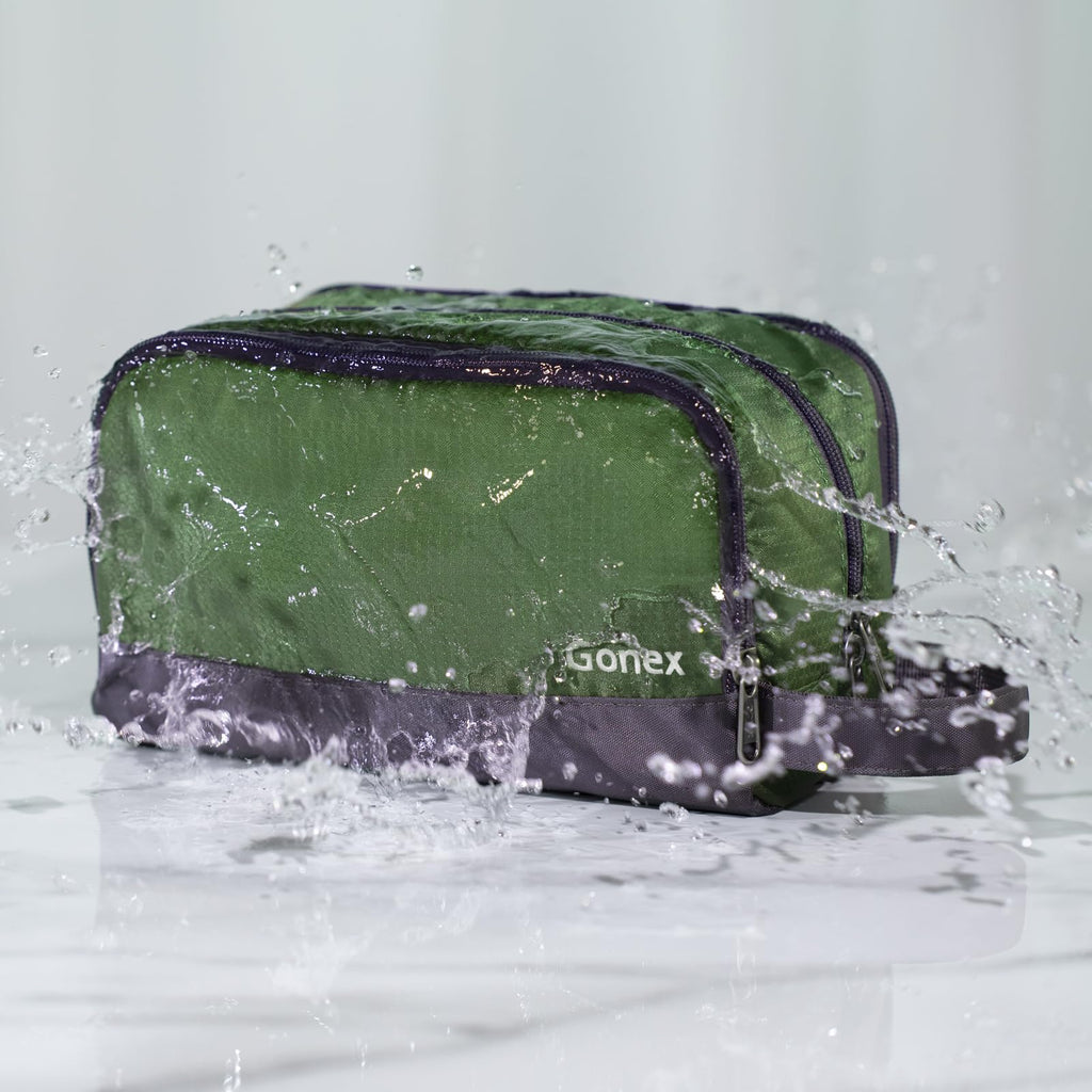 Gonex Travel Toiletry Bag Olive Green – Ultra-Light, Water-Resistant Organizer