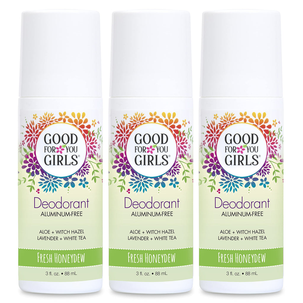 Good For You Girls Aluminum-Free Natural Deodorant for Kids – Fresh Honeydew, 3 oz (Pack of 3) | Made in USA