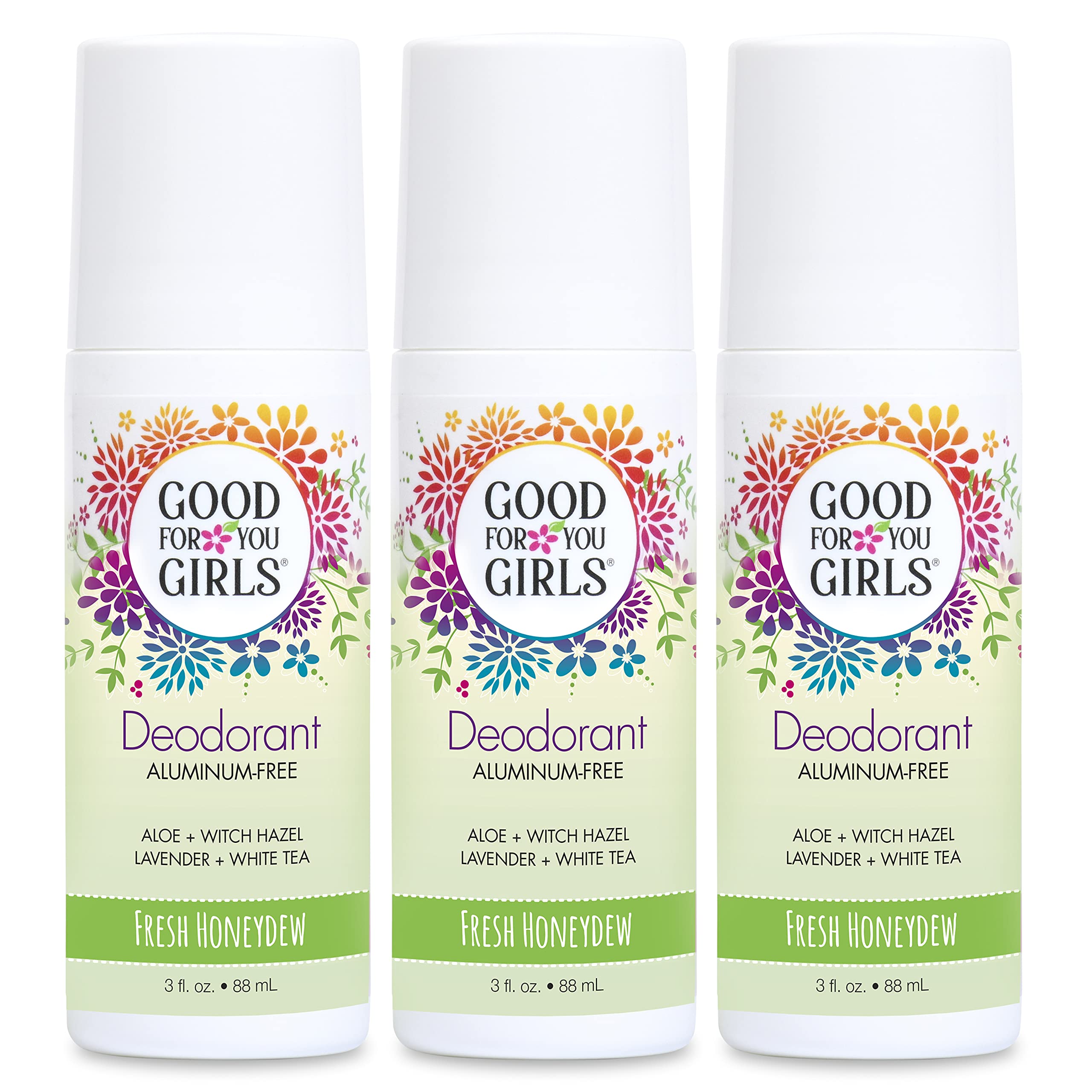 Good For You Girls Aluminum-Free Natural Deodorant for Kids – Fresh Honeydew, 3 oz (Pack of 3) | Made in USA