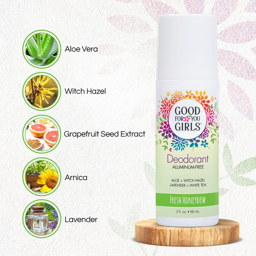 Good For You Girls Aluminum-Free Natural Deodorant for Kids – Fresh Honeydew, 3 oz (Pack of 3) | Made in USA