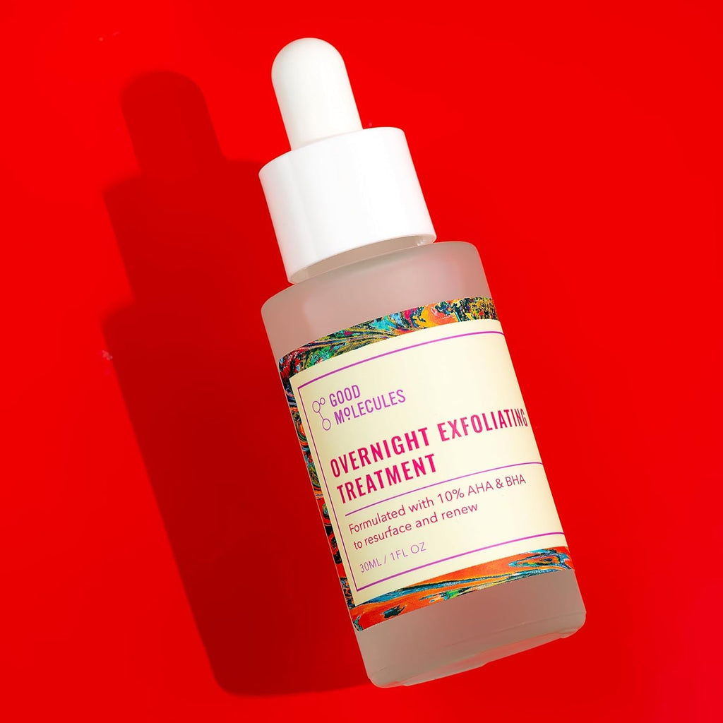 Good Molecules Overnight Exfoliating Treatment Pack 3 – AHA & BHA Exfoliator (Glycolic + Salicylic)