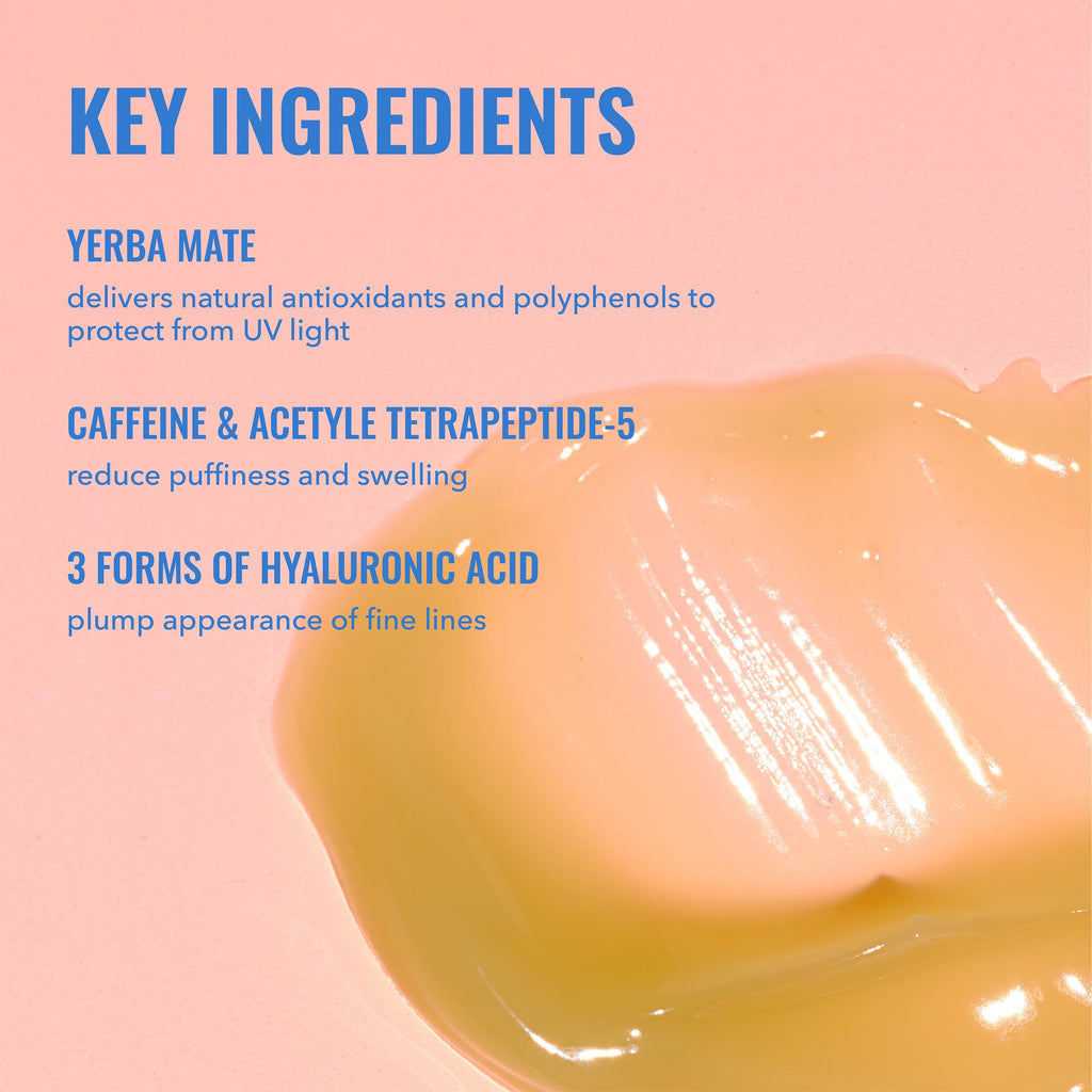 Good Molecules Yerba Mate Wake Up Eye Gel Pack 3 – 15 ml Each | Hydrating Under-Eye Gel with Hyaluronic Acid & Caffeine