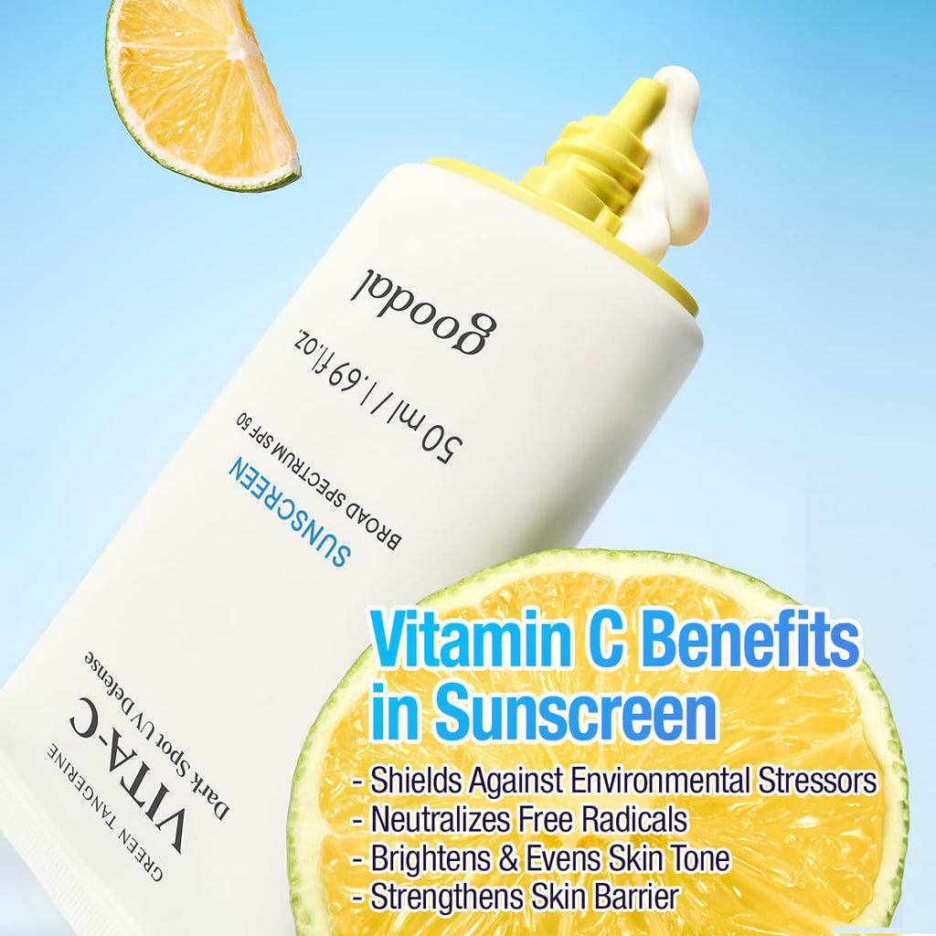 Goodal Green Tangerine Vita-C Dark Spot UV Defense Sunscreen SPF 50 | Daily Korean Sun Care