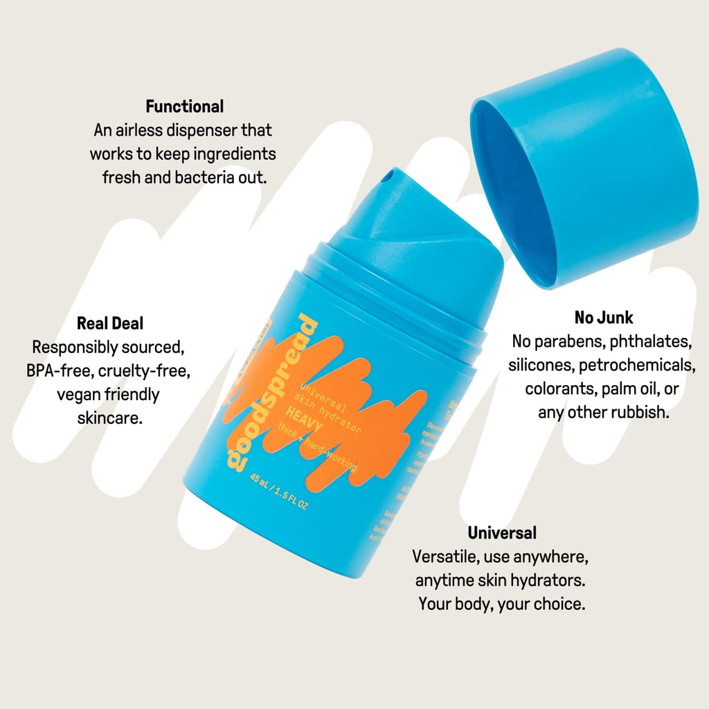 Goodspread Hand Cream+ | Intense Hydration for Dry Hands | Fragrance-Free, Non-Greasy, Vegan & Cruelty-Free | 1.5 fl oz