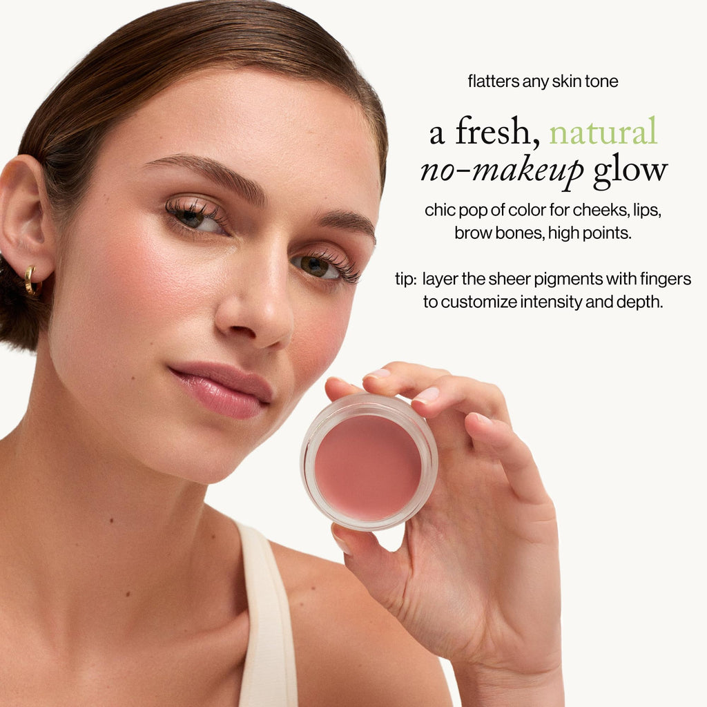 goop Beauty Cream Blush Velvelteen Sheer Mauve | Lip & Cheek Tint with Vitamin C & E | 0.5 oz