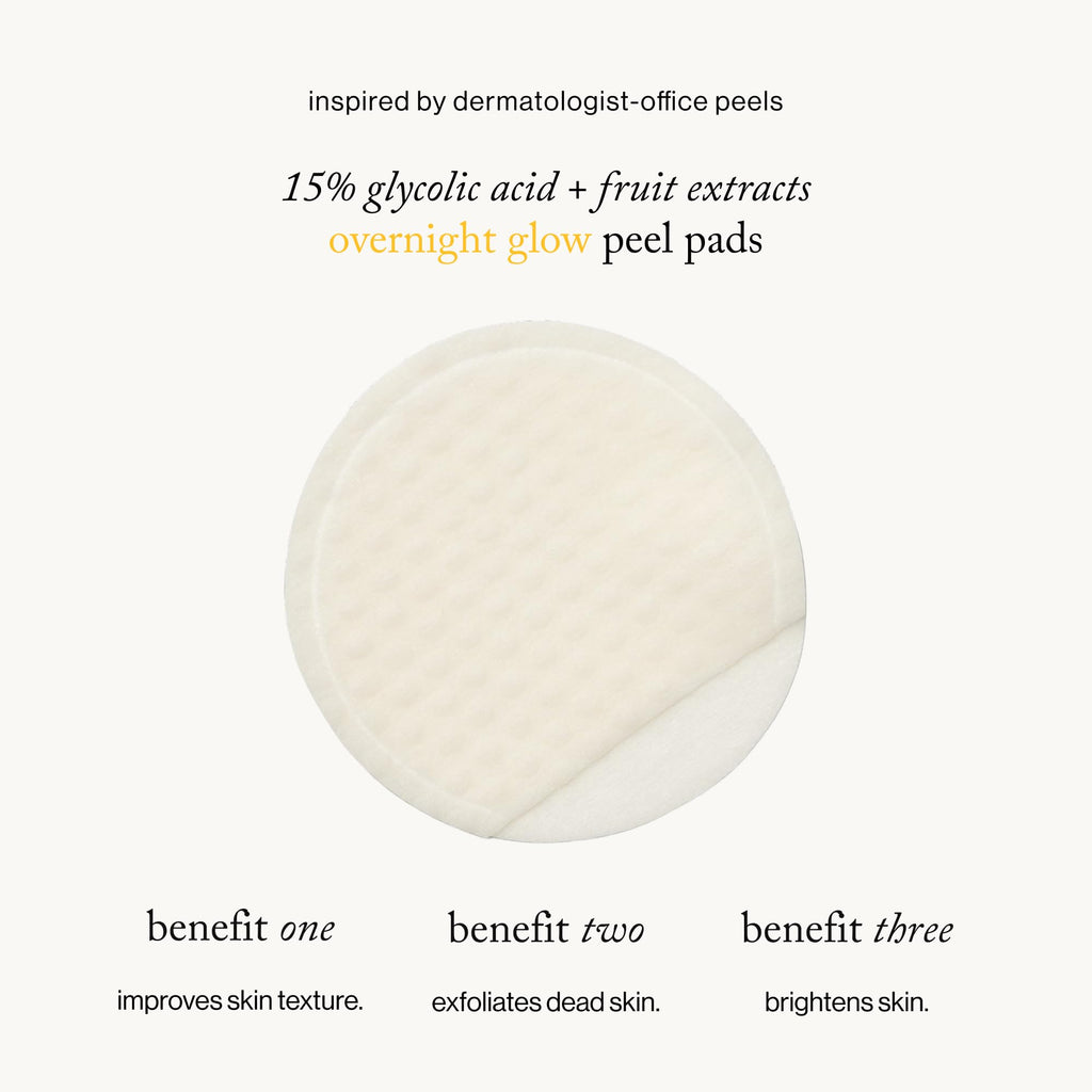 goop Beauty 15% Glycolic Acid Exfoliating Pads – Overnight Peel for Radiant, Smoother Skin | 12 Pack | Paraben & Silicone Free
