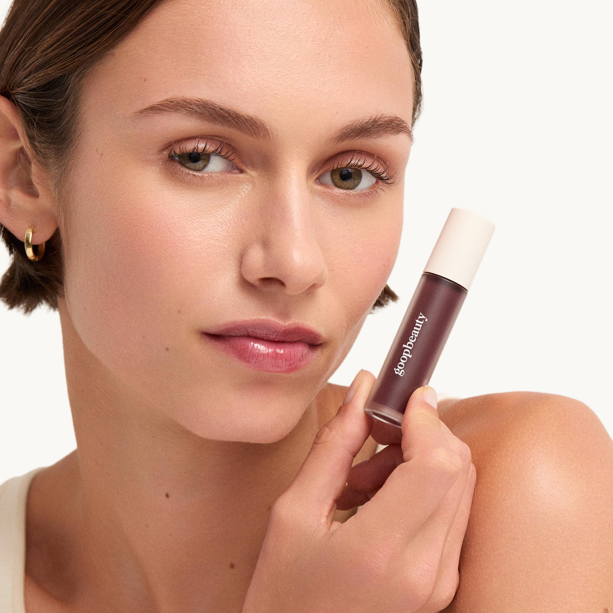 goop Beauty Hydra-Barrier Gel Gloss – Hydrating Lip Treatment in Fig (Sheer Aubergine) | Hyaluronic Acid + Vitamin E | 0.13 oz