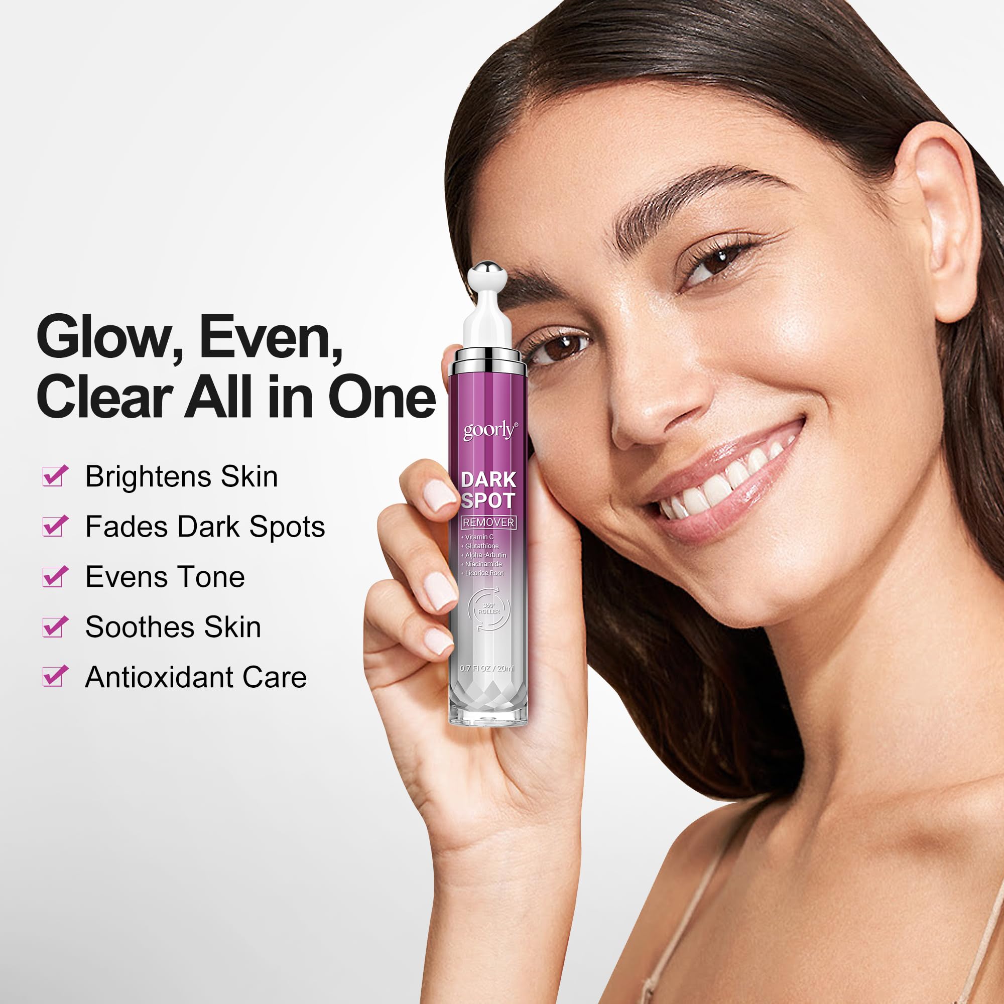 Goorly Dark Spot Remover Serum for Face & Body – Vitamin C, Niacinamide, Glutathione | 0.7 fl oz