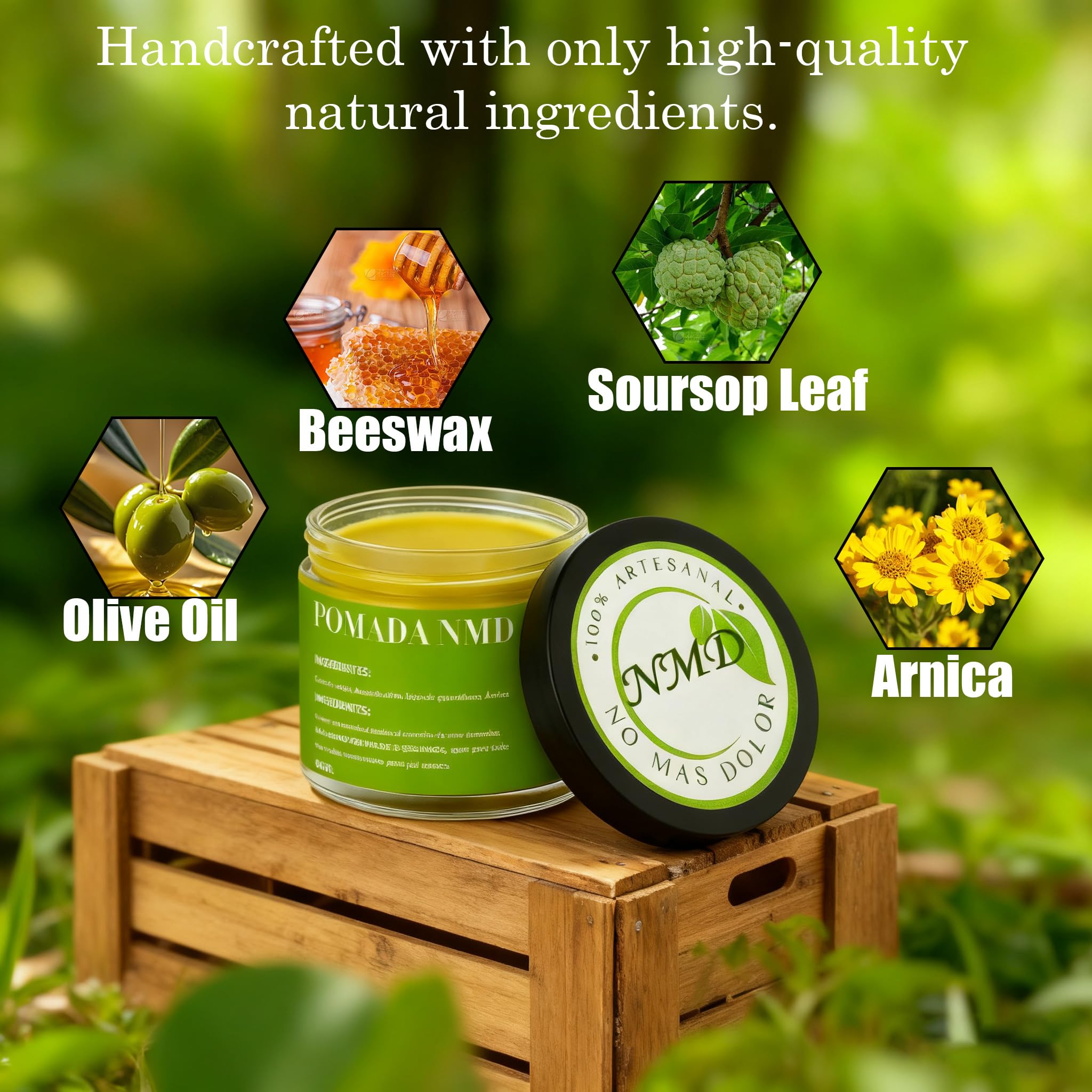 GOOVIP NMD Ointment – 100% Natural Herbal Salve with Arnica, Soursop, Olive & Beeswax (60g)