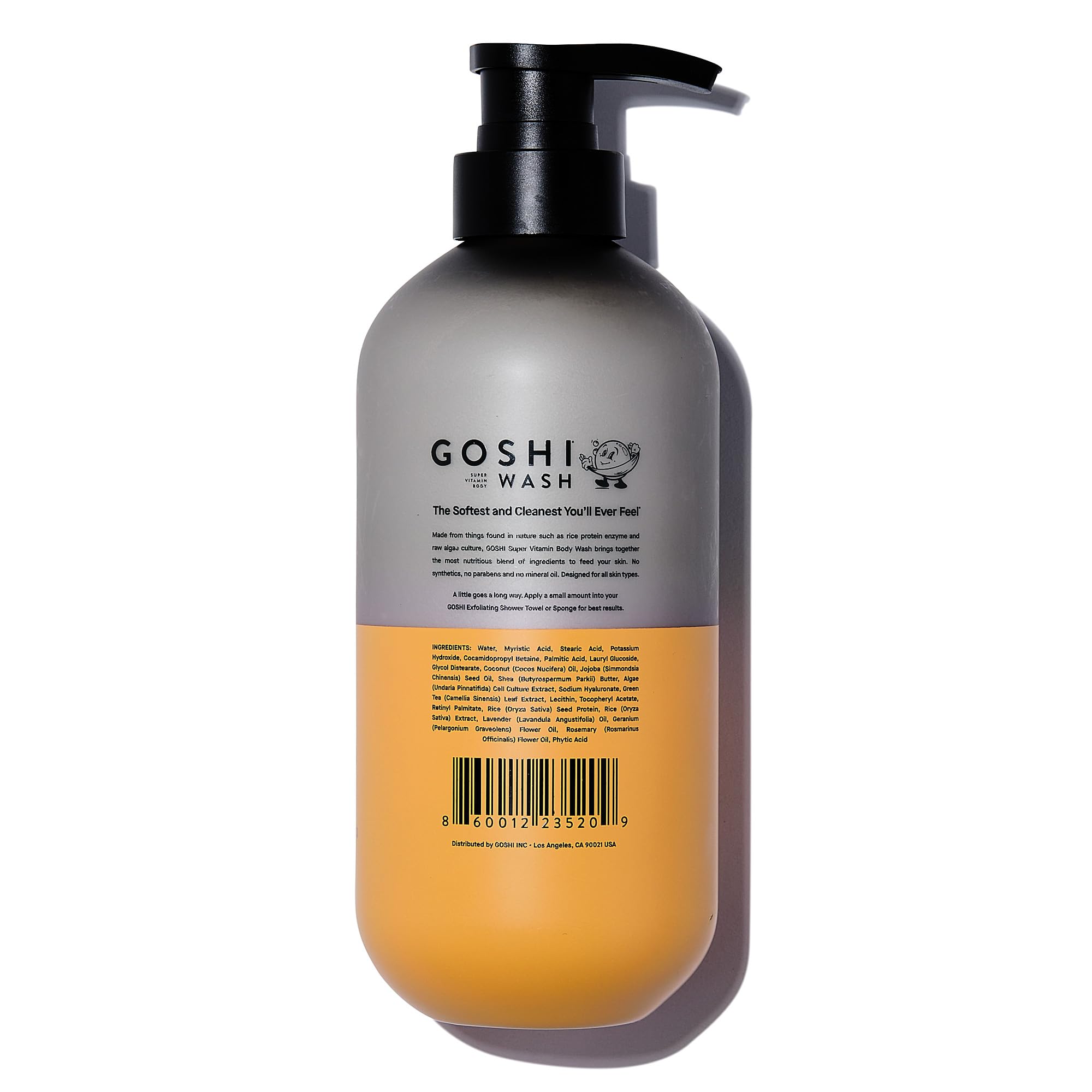 GOSHI Super Vitamin Body Wash 20 oz – pH-Balanced Exfoliating Body Wash for All Skin Types
