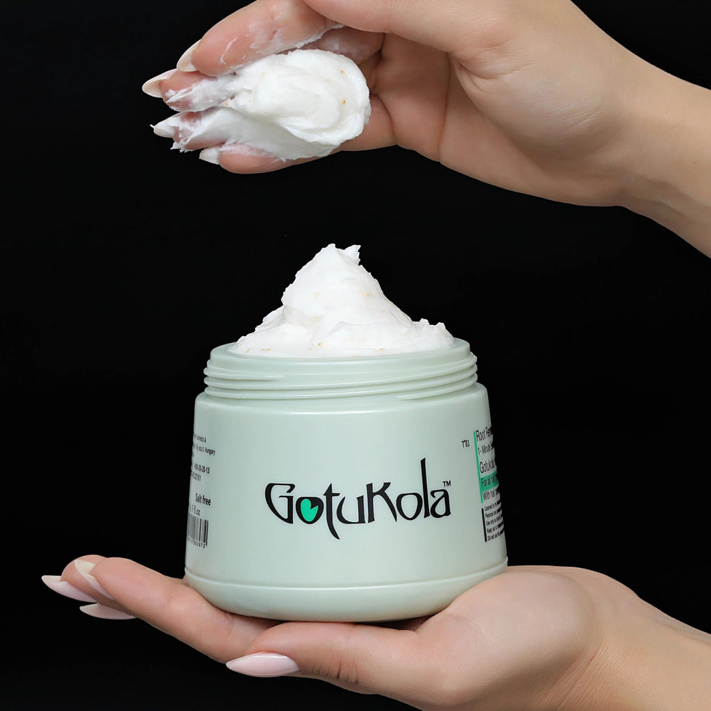 Gotukola Hair Masks Collection – Keratin Deep Repair Mask & One-Minute Revival Mask for Damaged, Dry & Color-Treated Hair (Green)