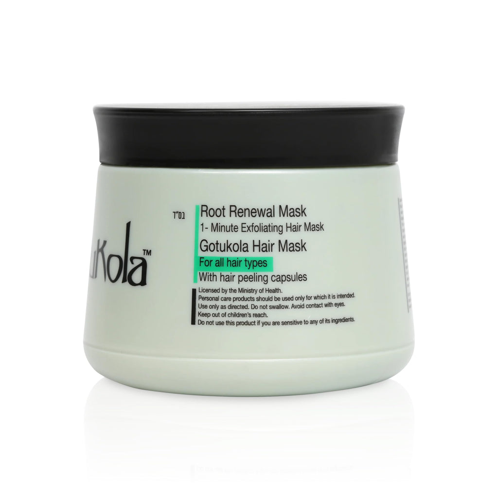 Gotukola Hair Masks Collection – Keratin Deep Repair Mask & One-Minute Revival Mask for Damaged, Dry & Color-Treated Hair (Green)