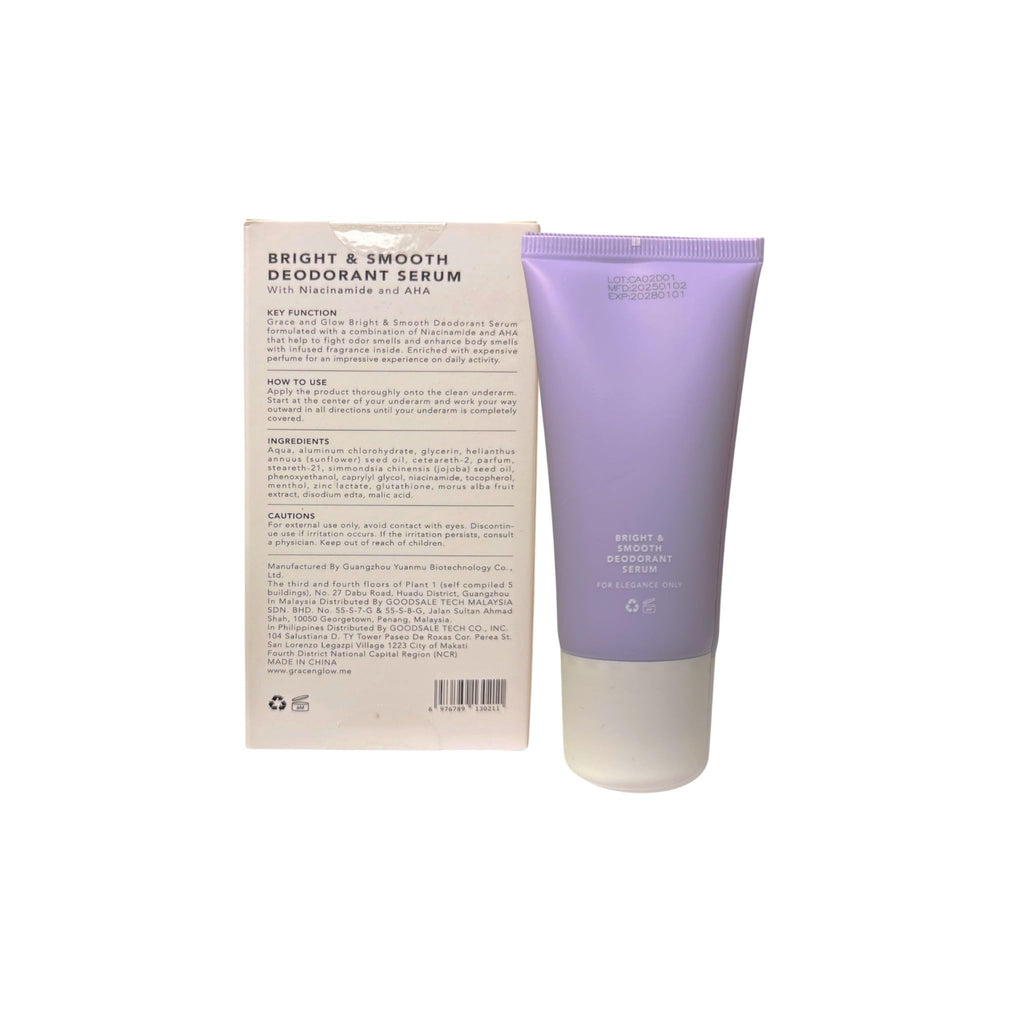 Grace and Glow Bright & Smooth Deodorant Serum with Niacinamide & AHA - 50ml