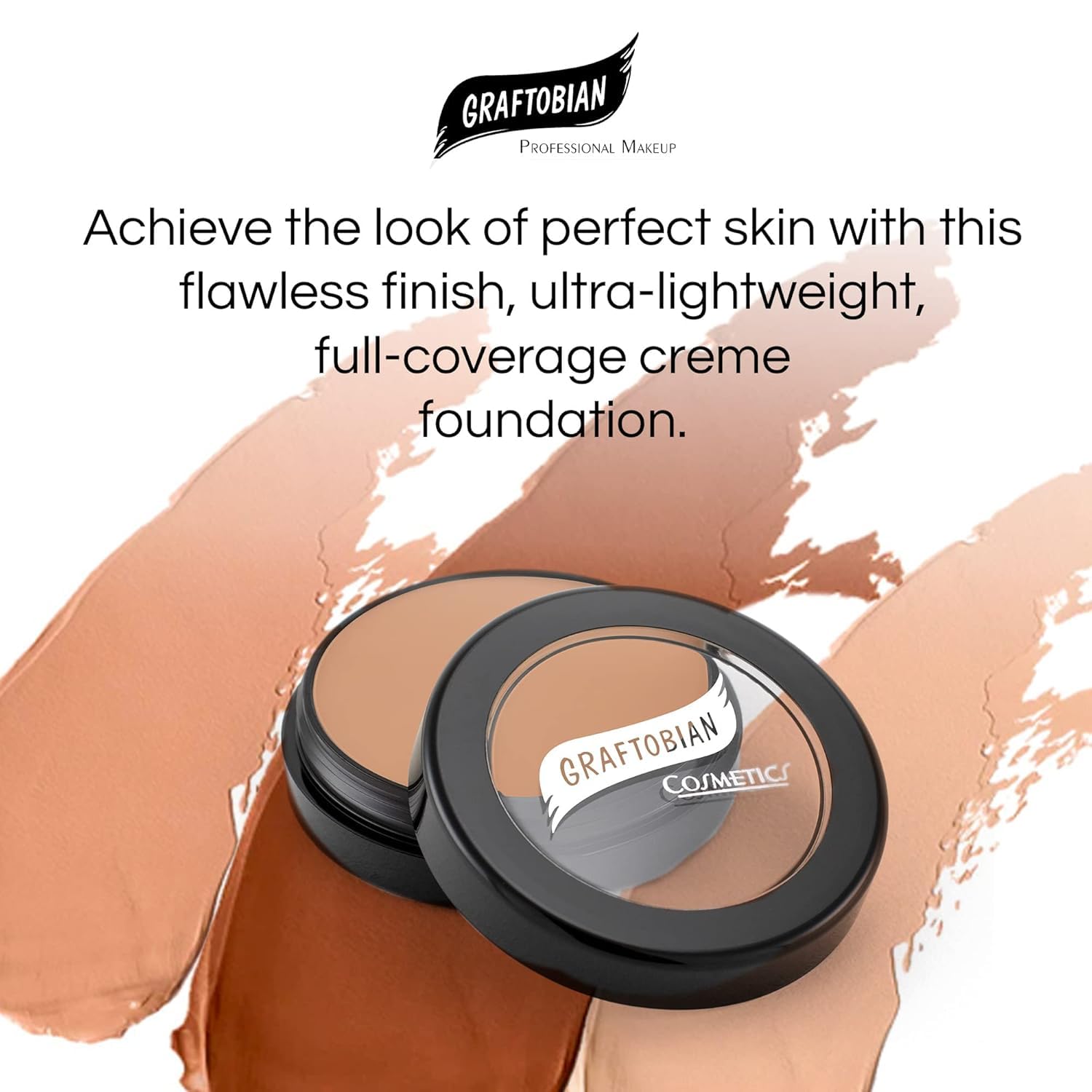 Graftobian HD Glamour Creme Foundation — 65 Shades, Weightless Full Coverage