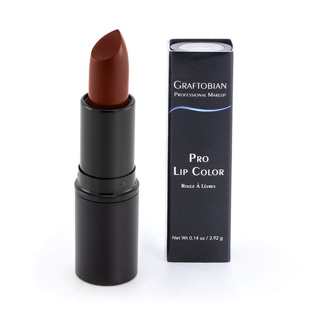 Graftobian Professional Color Lipstick Ebony — Ultra Long-Wearing, Semi-Matte, HD Shades