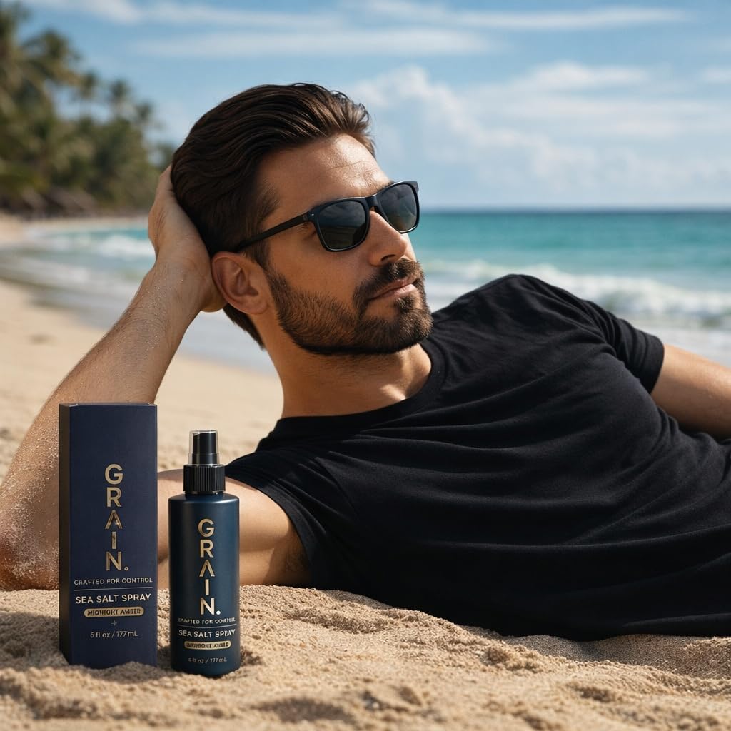 Grain Sea Salt Spray for Men — Texturizing, Volumizing Hair Spray with Lightweight Hold | 6oz/177mL