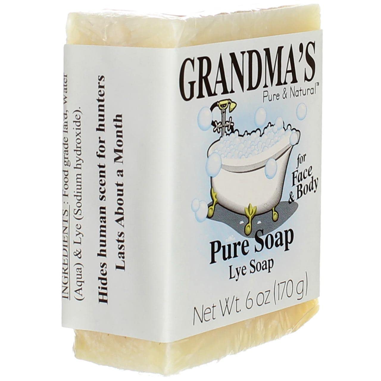 Grandma's Lye Face & Body Soap - 6 oz, 3-Pack | GRANDMA'S PURE & NATURAL