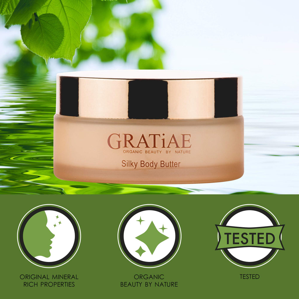 Gratiae Organic Silky Body Butter – Hydrating Shea Cream for Neck & Decollete