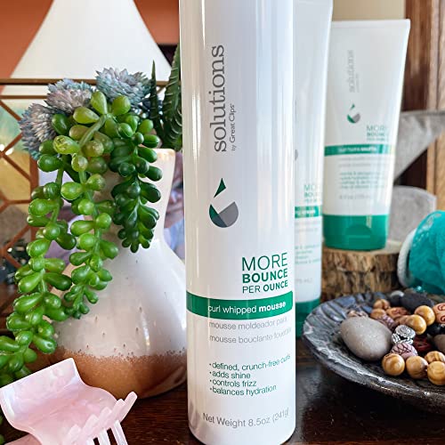 GREAT CLIPS Solutions Curl Whipped Mousse 8.5oz | Define & Enhance Curls | Wavy to Curly Hair