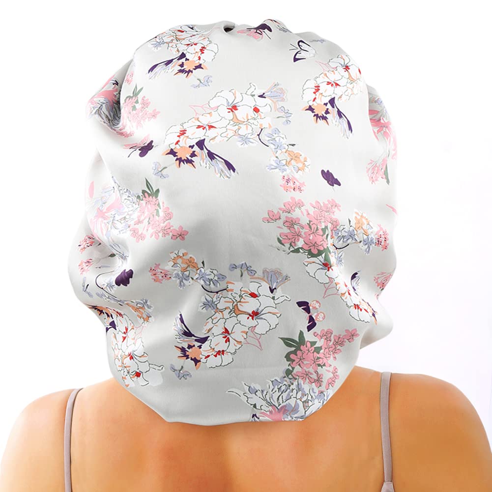 GreatRemy Satin Braid Bonnet - Double Layer Sleep Cap for Women with Long Hair, Dreads & Braids