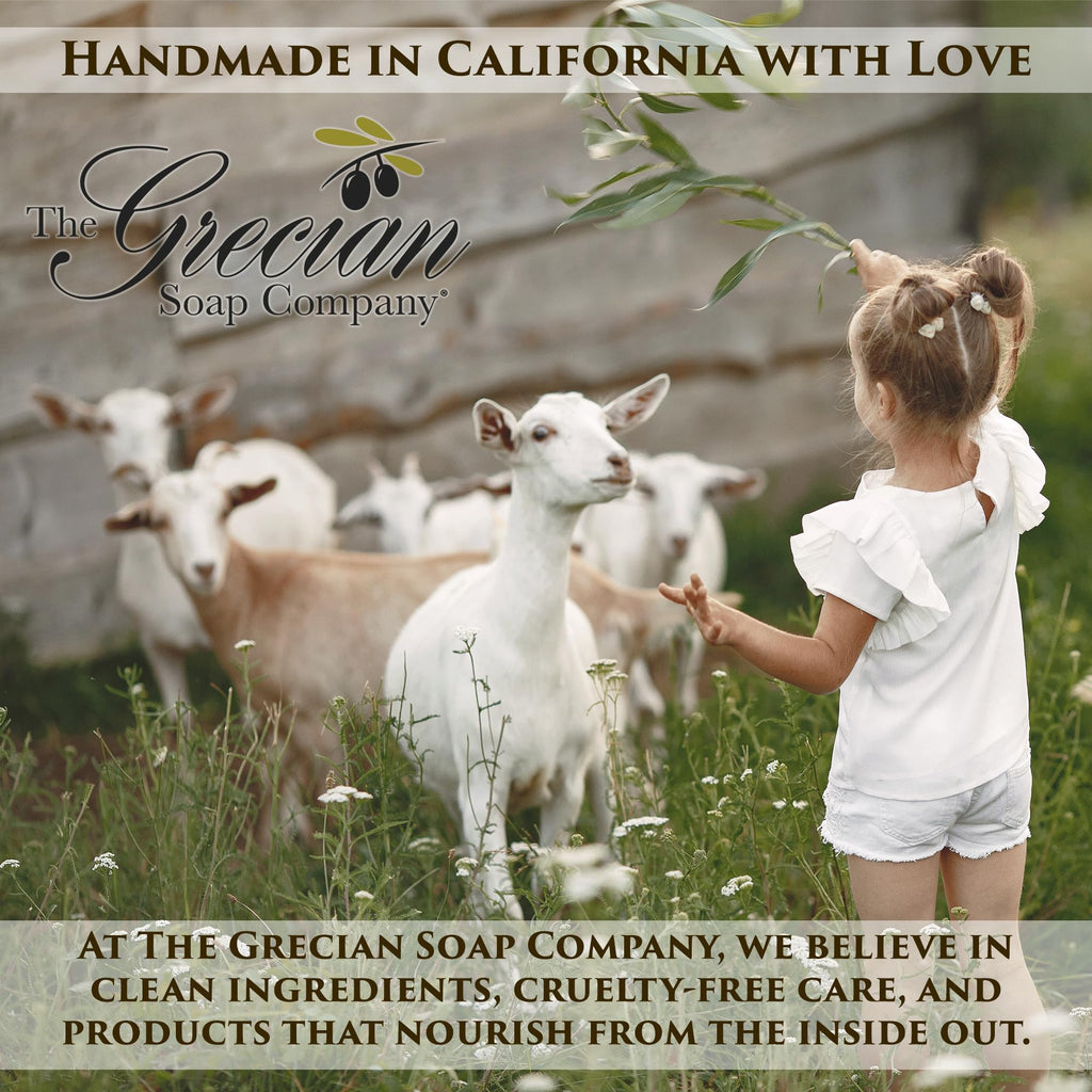 The Grecian Soap Company Goat Milk Lotion & Body Wash Set – Island Citrus Scent, 8oz Each