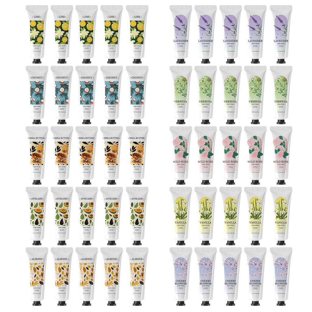 Green Canyon Spa Hand Cream 50-Pack – Mini Travel Lotions, 10 Scents