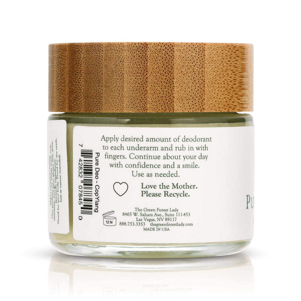 Green Forest Lady Pure Organic Deodorant – Aluminum-Free, Copaiba & Ylang Ylang, Vegan, 2 oz