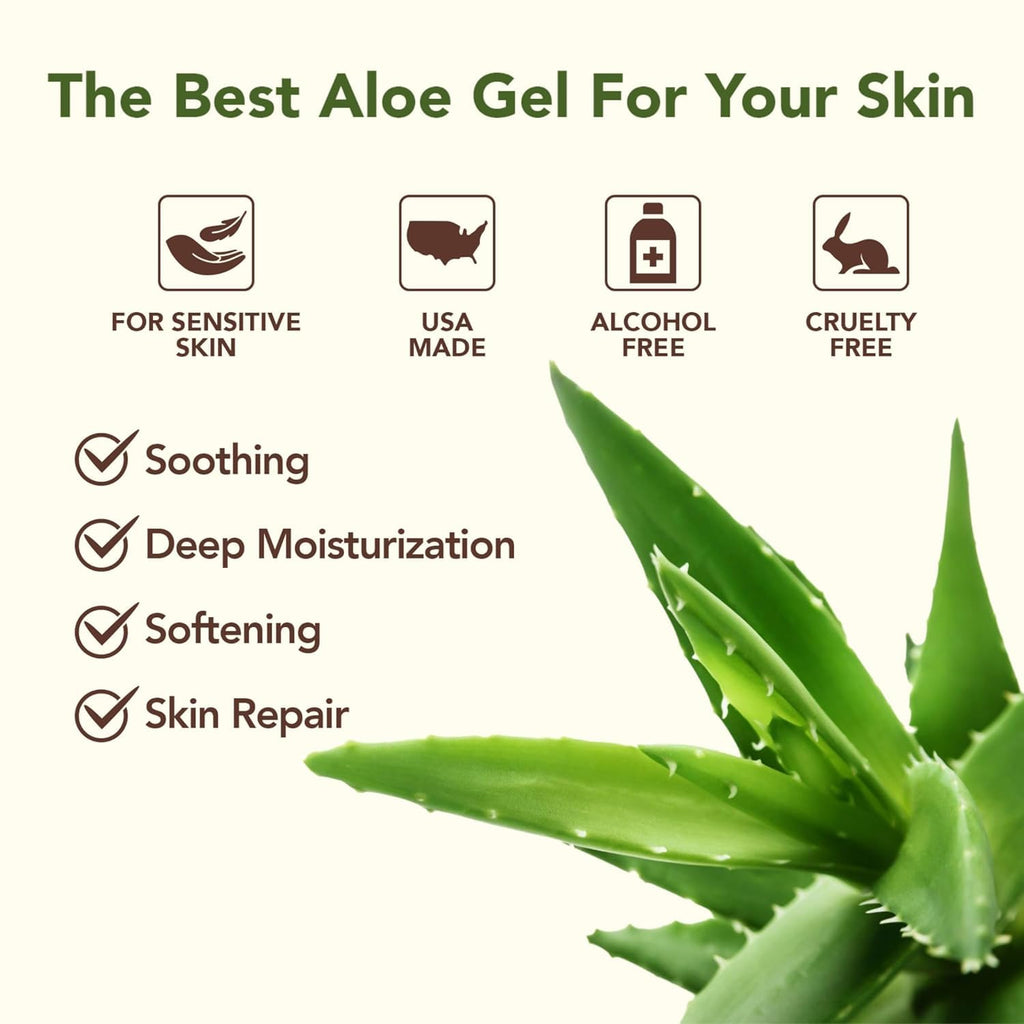 Green Leaf Naturals Amazing Aloe Vera Gel — 8oz, 100% Pure, Freshly Cut, Unscented