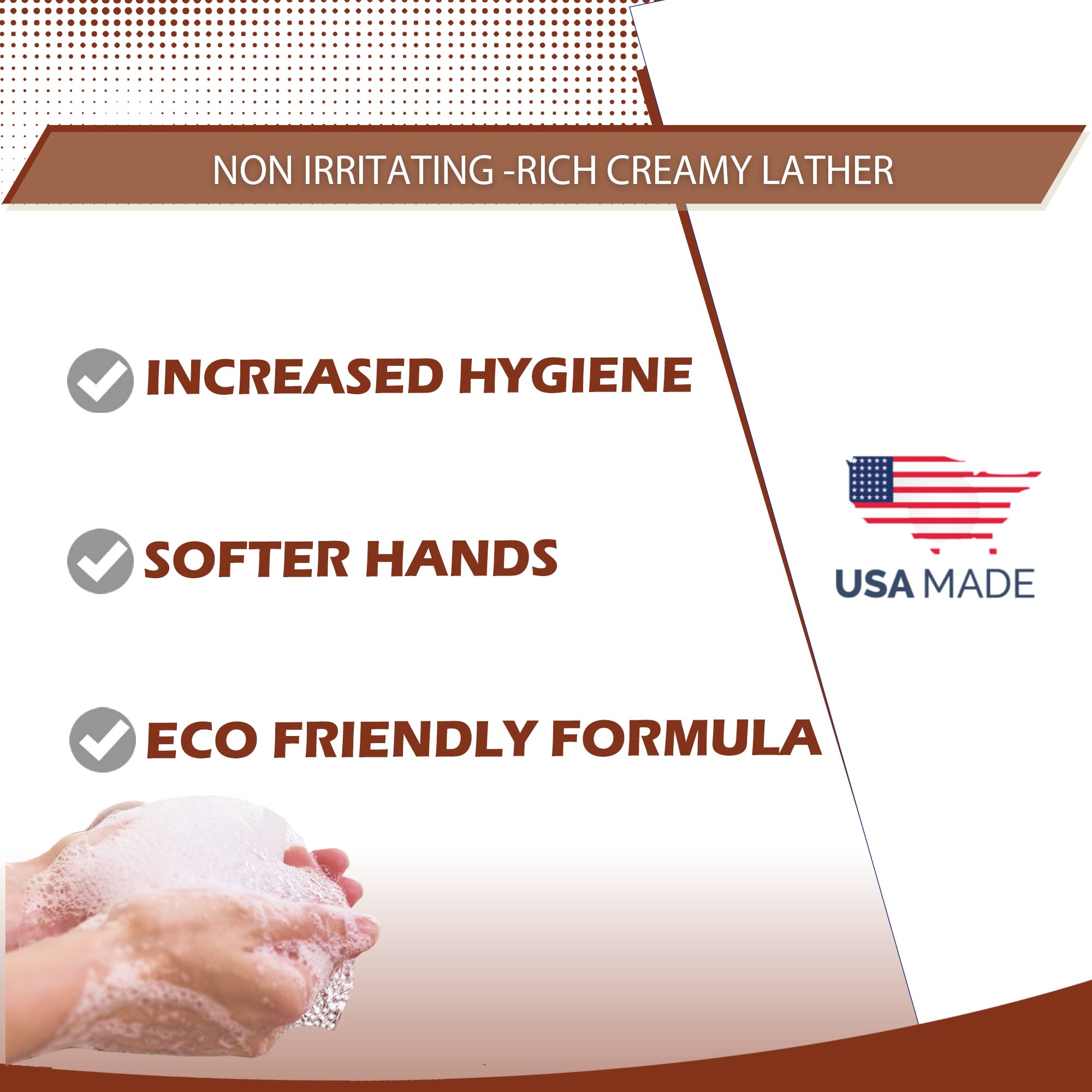 GreenFist Foaming Hand Soap Refills Cinnamon Scent — 1 Gallon (Made in USA)