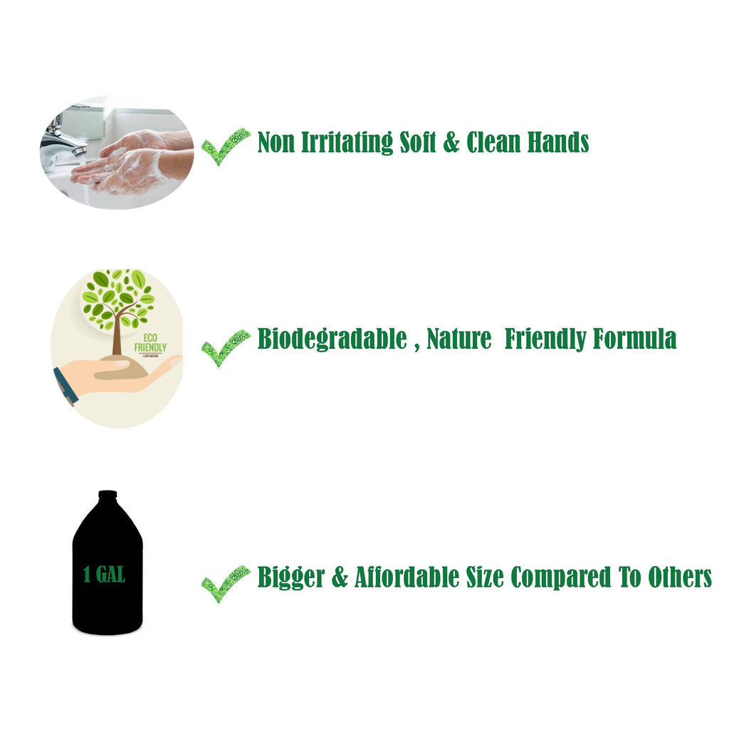 GreenFist Foaming Hand Soap Refills – Baby Powder Scent, 128 oz Jug, Made in USA