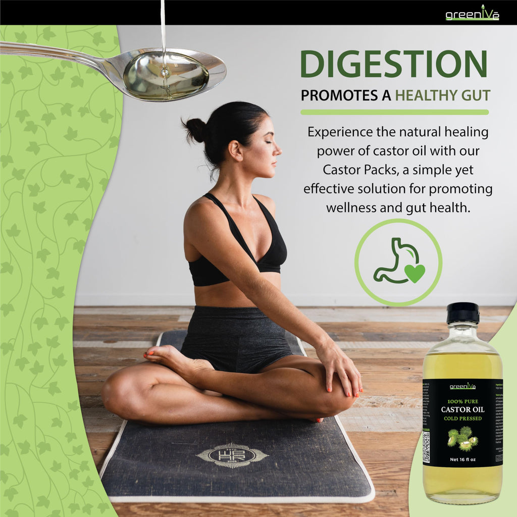 GreenIVe 100% Pure Glass Castor Oil – Cold-Pressed, Hexane-Free (16 oz) – Exclusive on Amazon