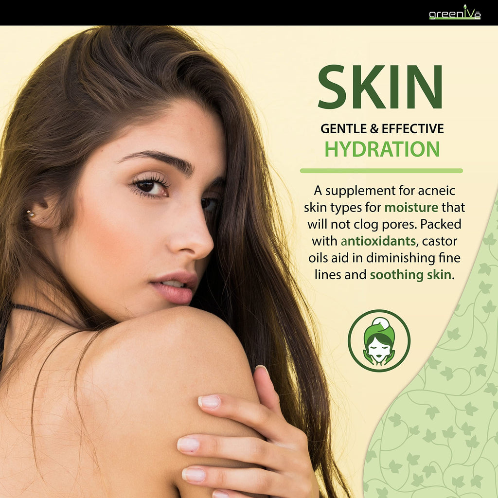 GreenIVe 100% Pure Castor Oil – Cold-Pressed, Hexane-Free (8 Fl Oz)