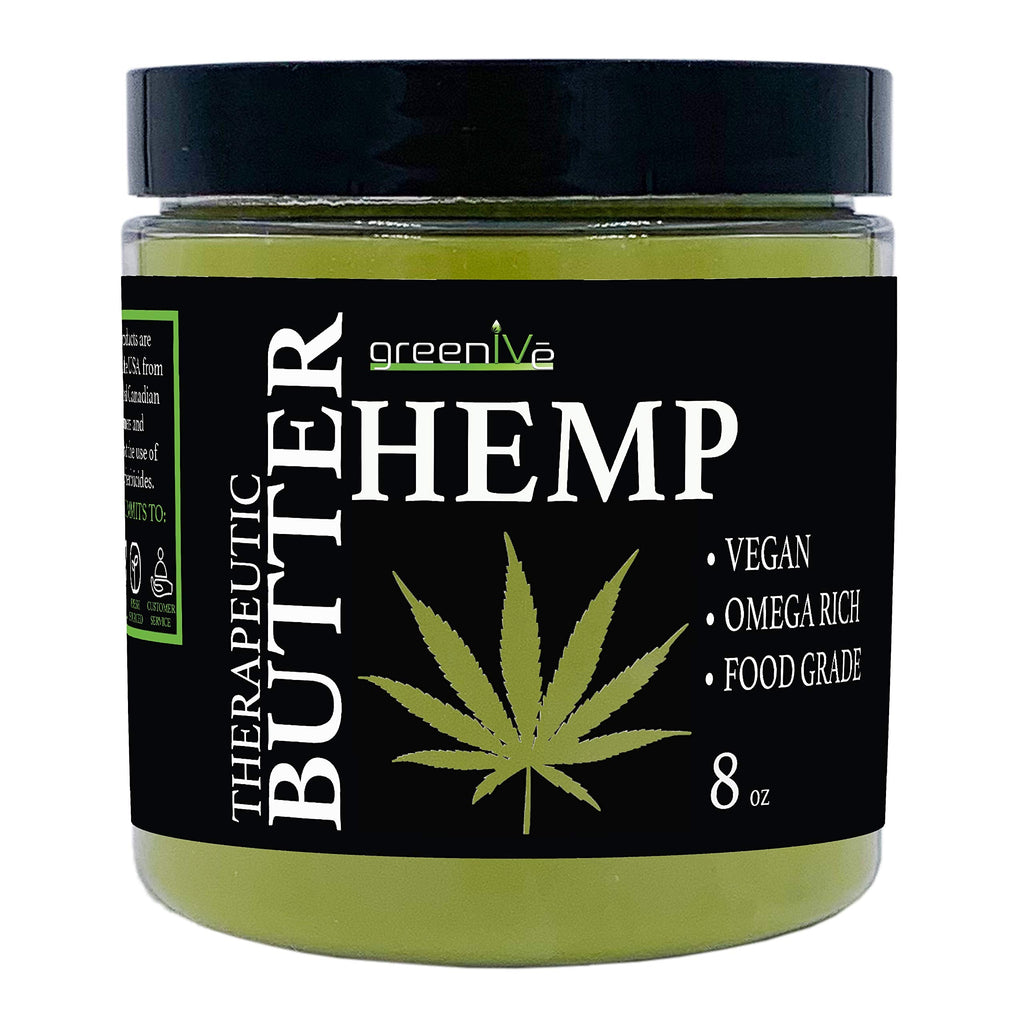 GreenIVe Hemp Body Butter 17,500 mg/oz – Organic Hemp & Cocoa Butter, 2x8oz Jars
