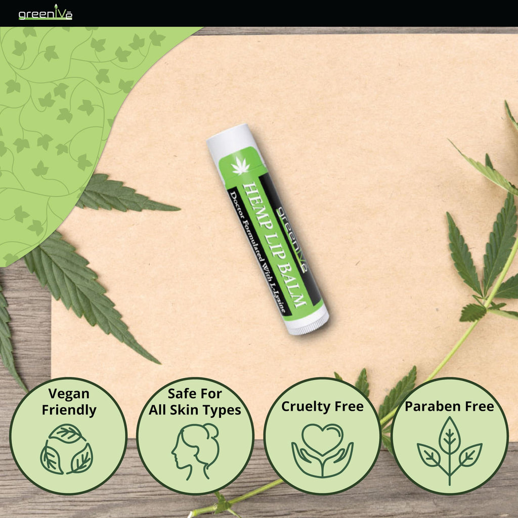 GreenIVe Hemp Lip Balm – Vegan Hydration with Omegas 3 & 6, Vitamin E