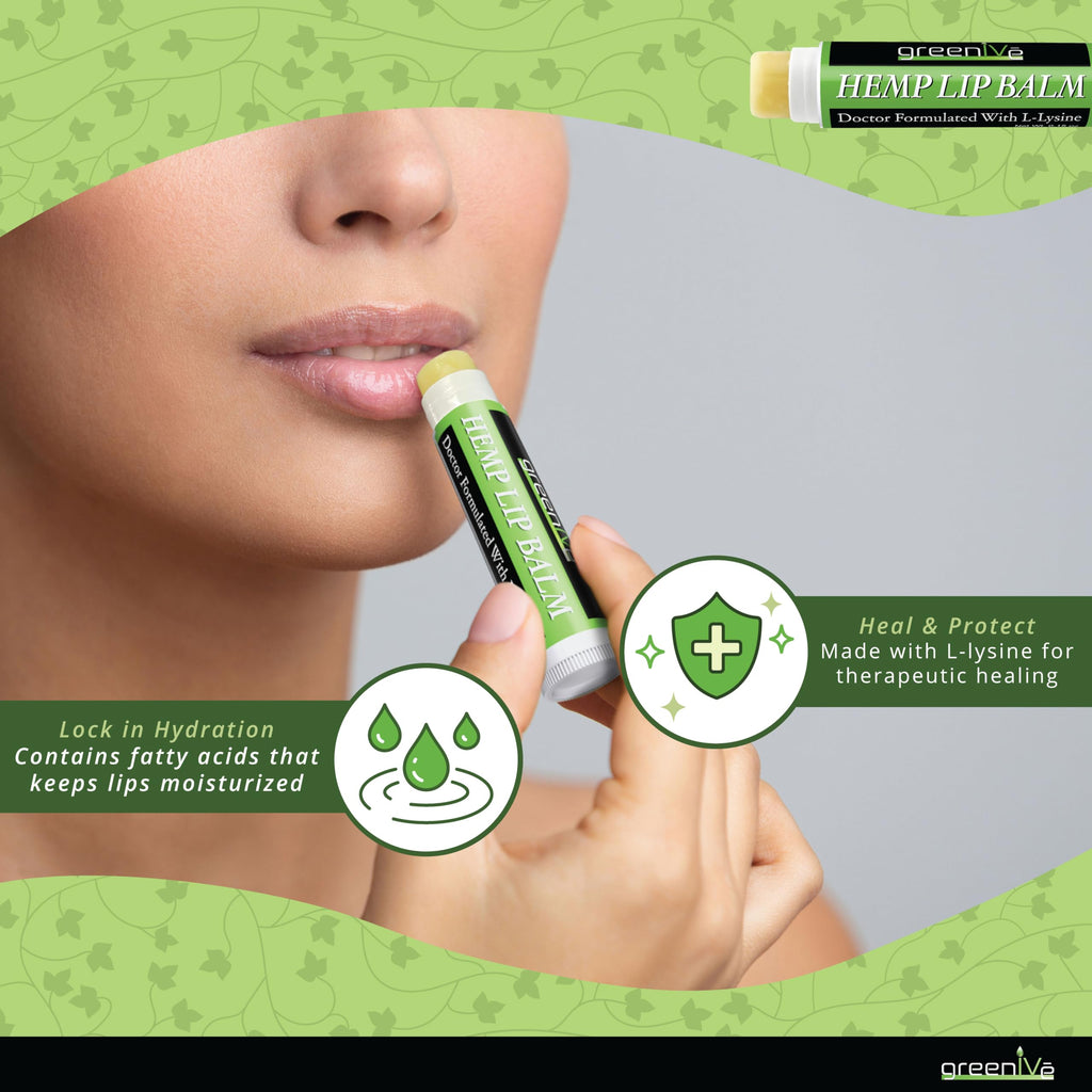 GreenIVe Hemp Lip Balm – Vegan Hydration with Omegas 3 & 6, Vitamin E