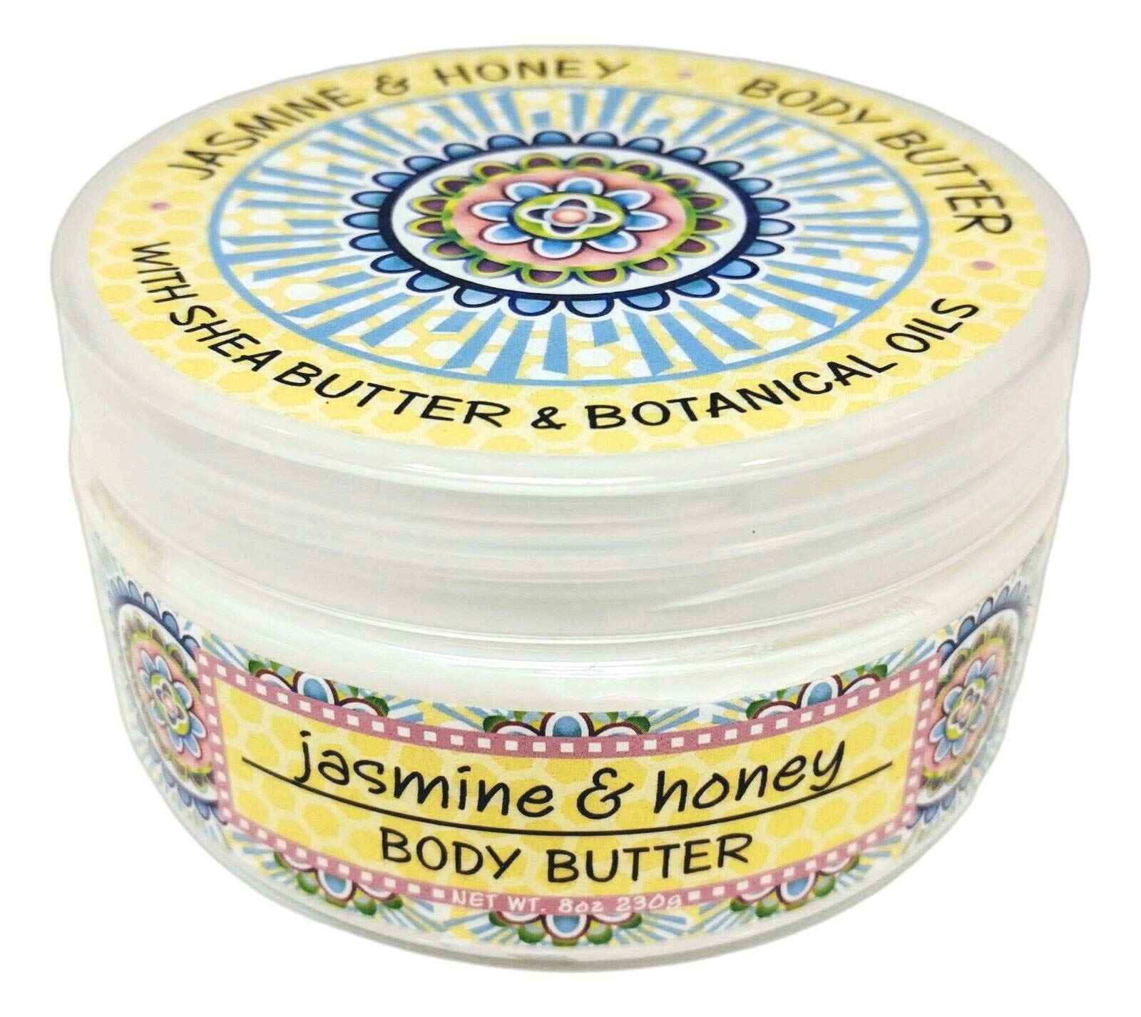 Greenwich Bay Trading Co. Botanic Body Butter – Jasmine & Honey, 8 oz | Luxurious Hydration with Shea & Cocoa Butter