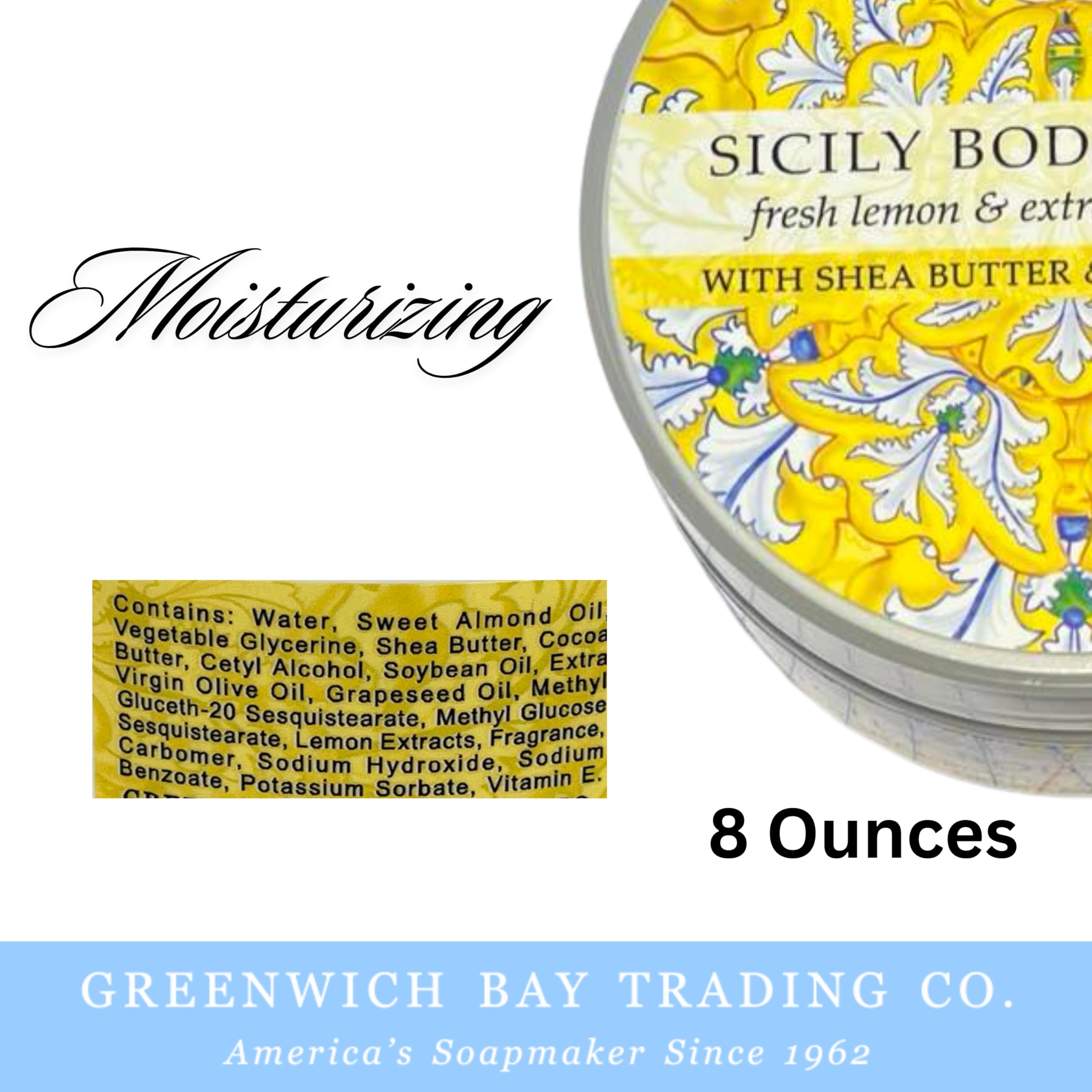 Greenwich Bay Trading Destination Body Butter 8oz — Deep Hydration with Shea Butter & Essential Oils