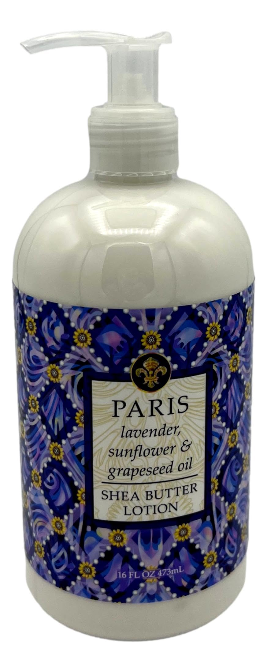 Greenwich Bay Destination Collection Paris Hand Soap & Shea Butter Lotion Set – 16 oz Each, Purple & White