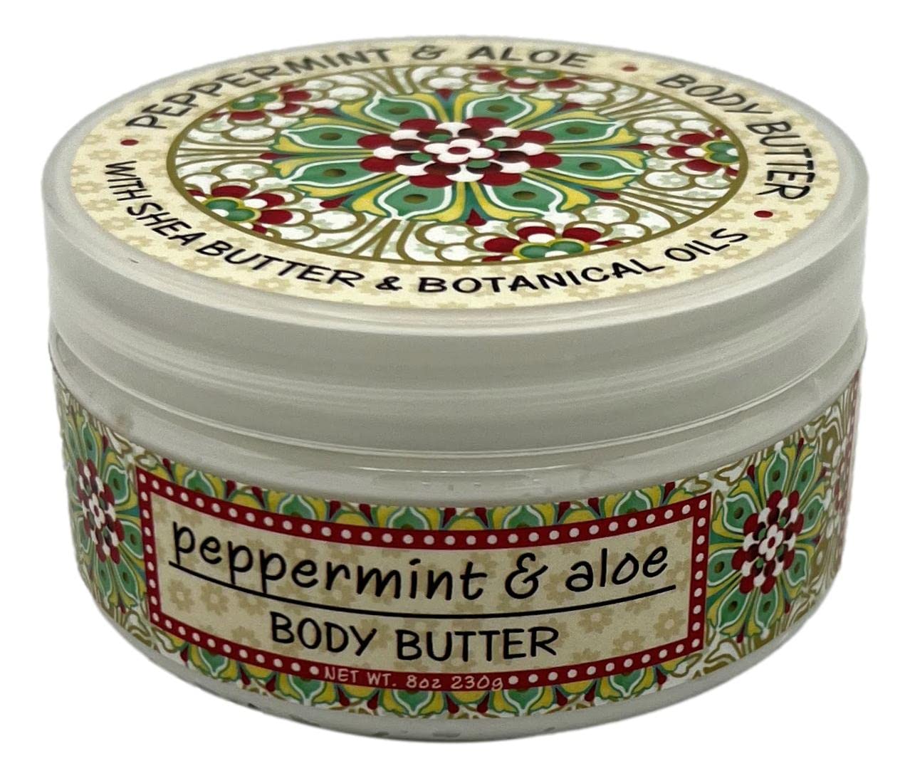 Greenwich Bay Peppermint & Aloe Shea & Cocoa Butter Body Butter – Garden Collection, 8 oz