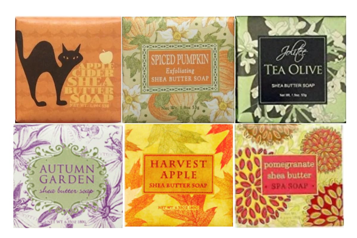 Greenwich Bay Trading Company Spring Garden Bloom Floral Shea Butter Soap Gift Set – 6 x 1.9oz