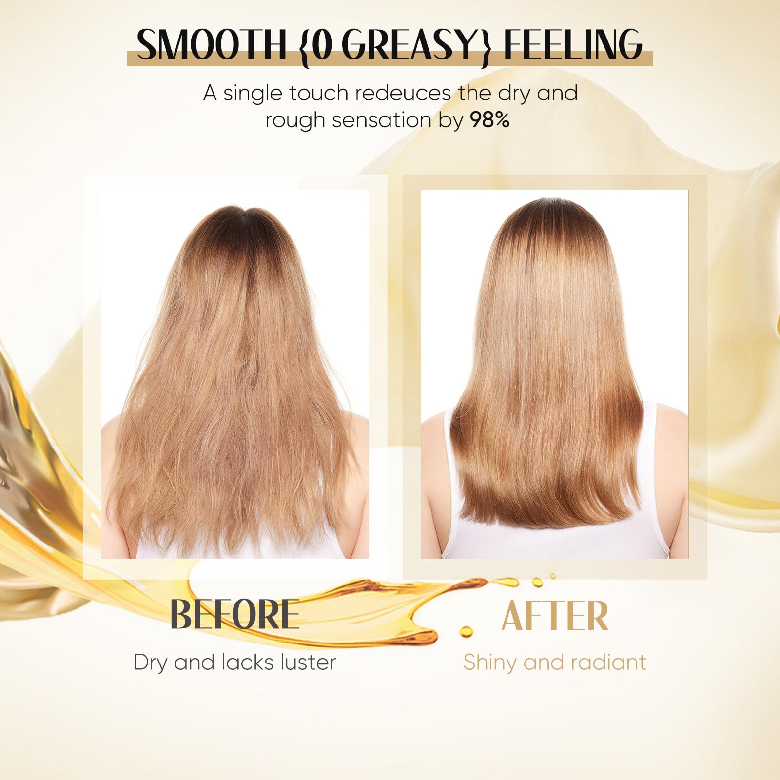 GREEONIL Olive Oil Serum – Frizz Control & Shine, 3-Pack with 24K Gold, Argan, Coconut & Vitamin E