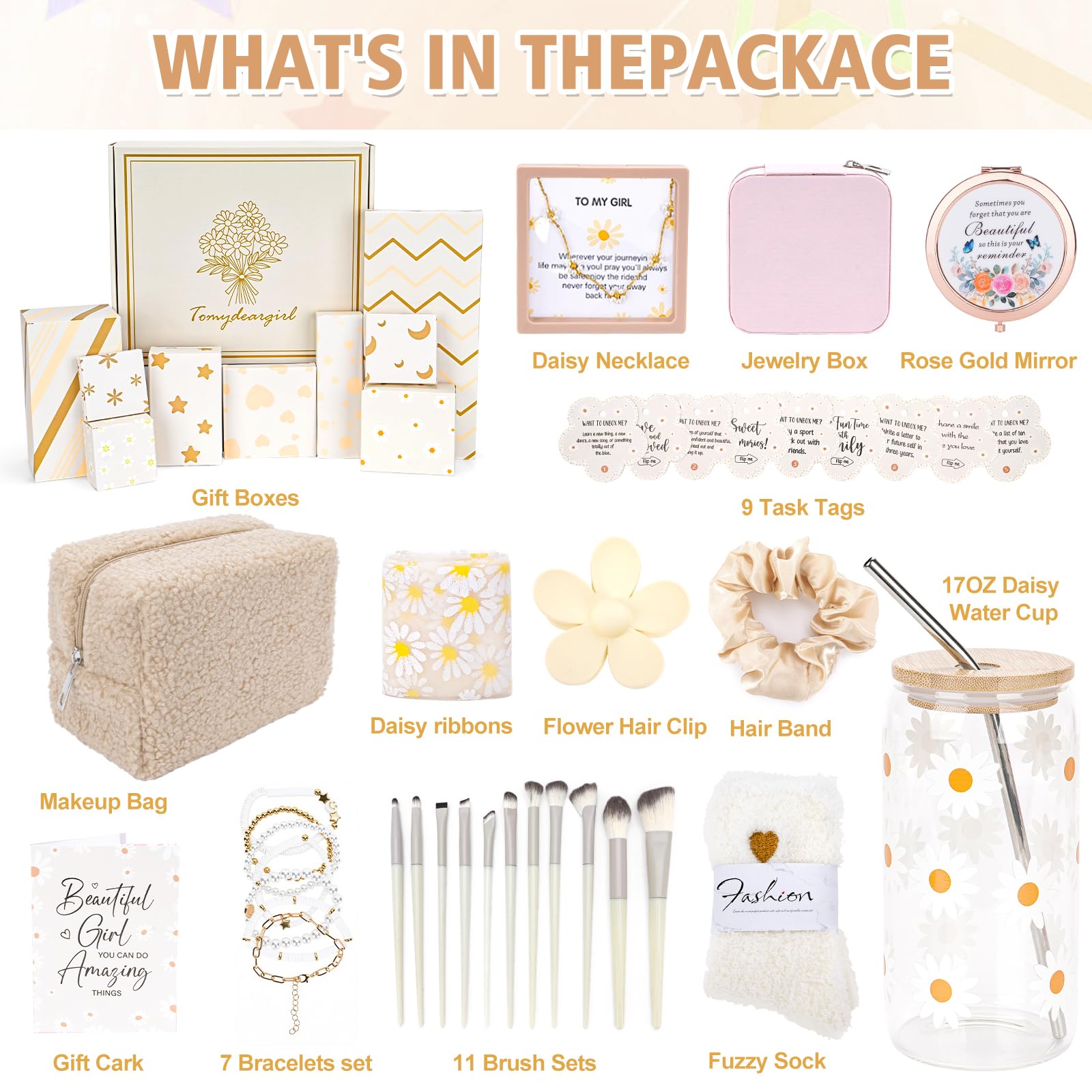 GREHELP 9-Piece Trendy Gift Box for Tween Girls – Empowering Tasks & Gifts