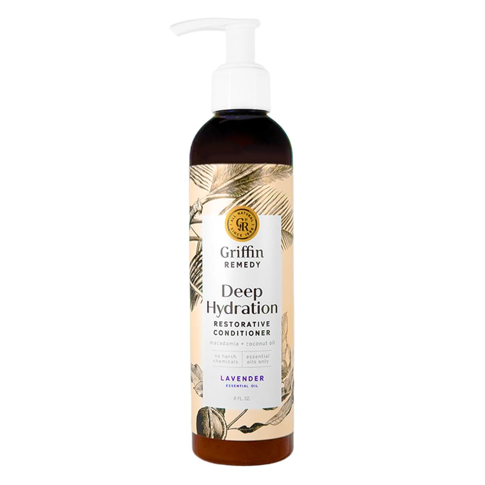 Griffin Remedy Restorative Conditioner – Dry Hair Care with Shea Butter & Macadamia Oil | All-Natural, Sulfate Free, 8 fl oz