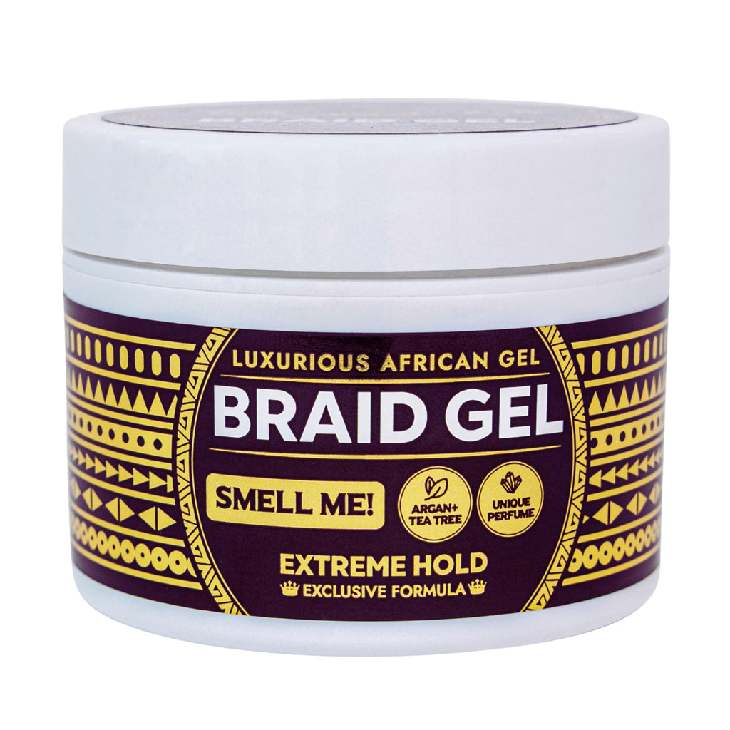 Grip&Loc Luxury Braid Gel – Extreme Hold, High Shine, Flake-Free Edge Control, Made in Korea