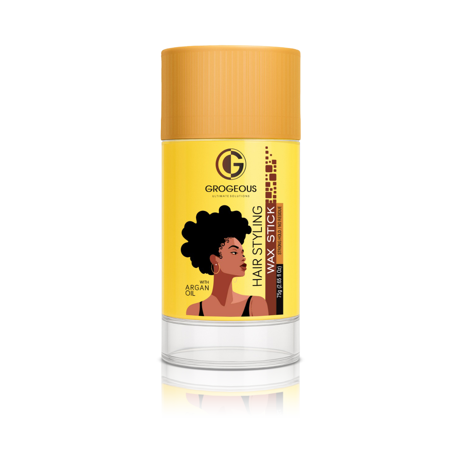 Grogeous Argan Oil Hair Styling Wax Stick Strong Flexible Hold & Shine 75 g