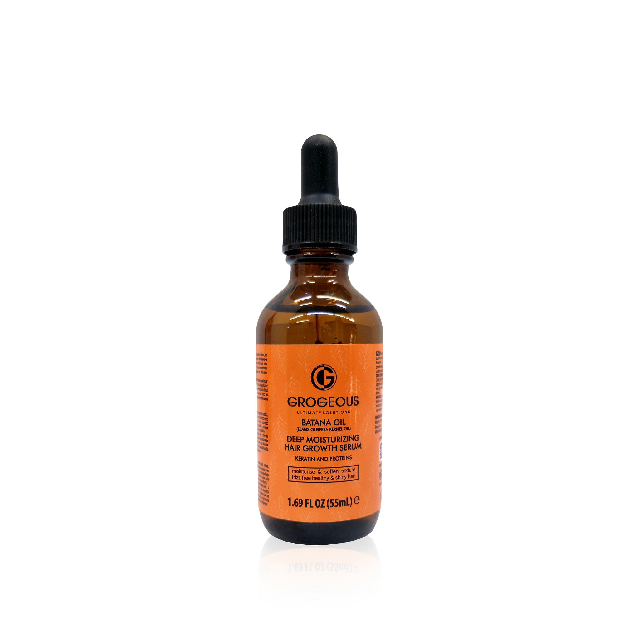Grogeous Batana Oil Hair Growth Serum Scalp Moisture & Stronger-Looking Hair 55 ml/1.9 oz