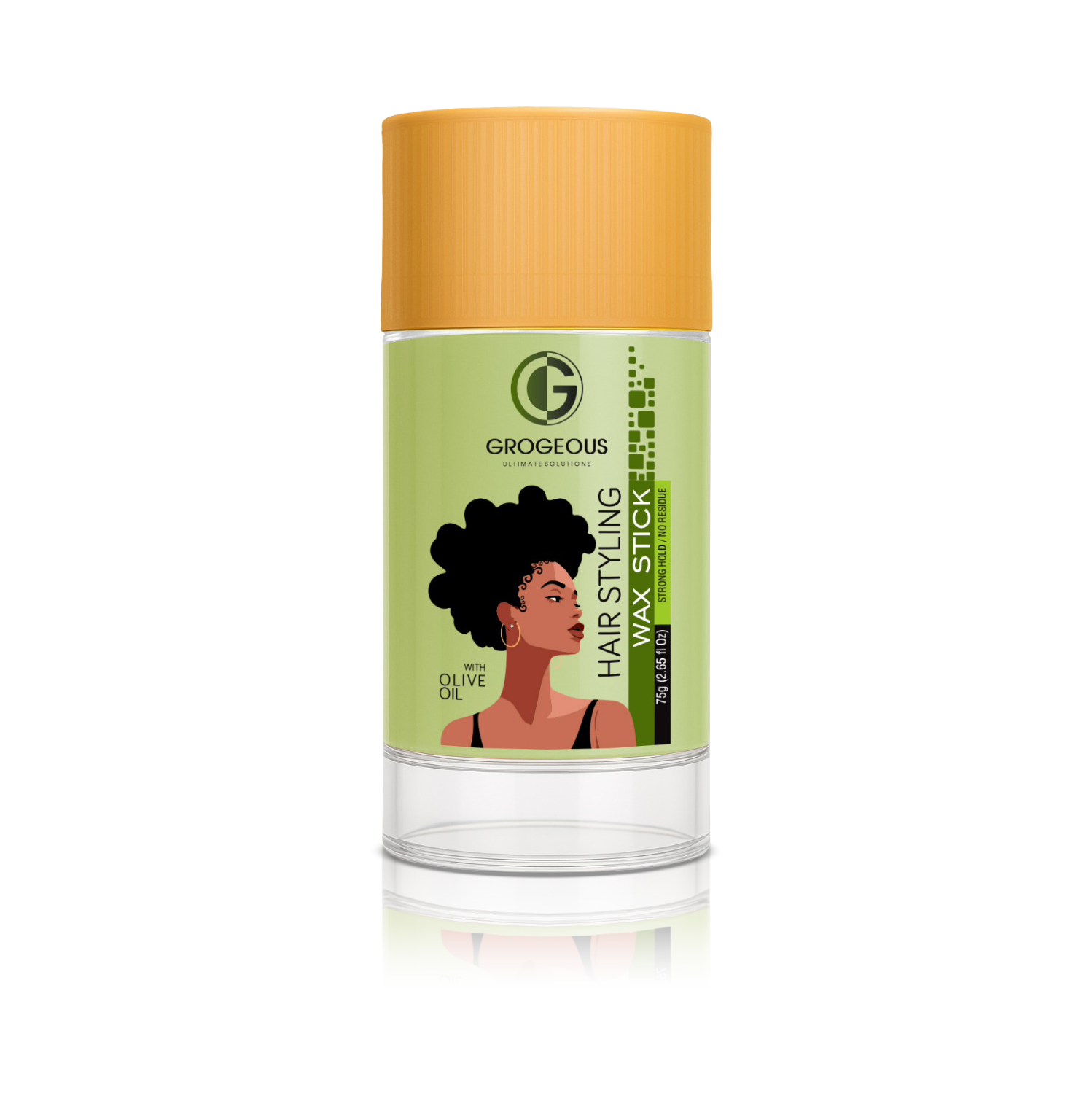 Grogeous Olive Oil Hair Styling Wax Stick Smooth Control & Nourishing Shine 75 g